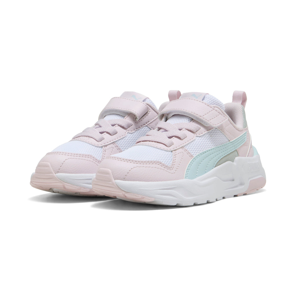 נעלי ספורט בנות Puma בצבע פסטל עם שרוכים ורצועת סקוץ'