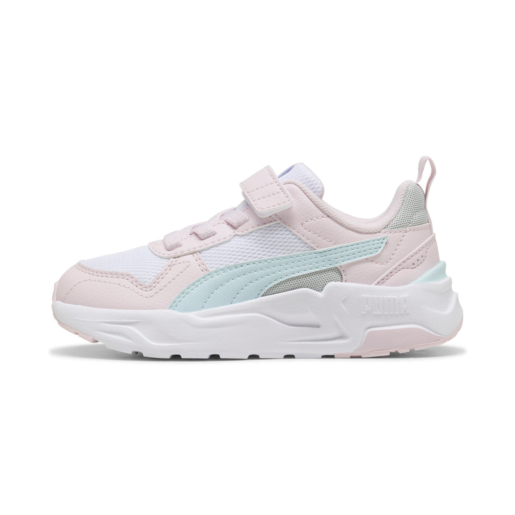 נעלי ספורט בנות Puma פסטל עם שרוכים ורצועת סקוץ', מבט צד