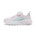 נעלי ספורט בנות Puma פסטל עם שרוכים ורצועת סקוץ', מבט צד