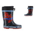 מגפי גשם שחורות Spider-Man SP015639 עם הדפס ספיידרמן וסוליה אדומה
