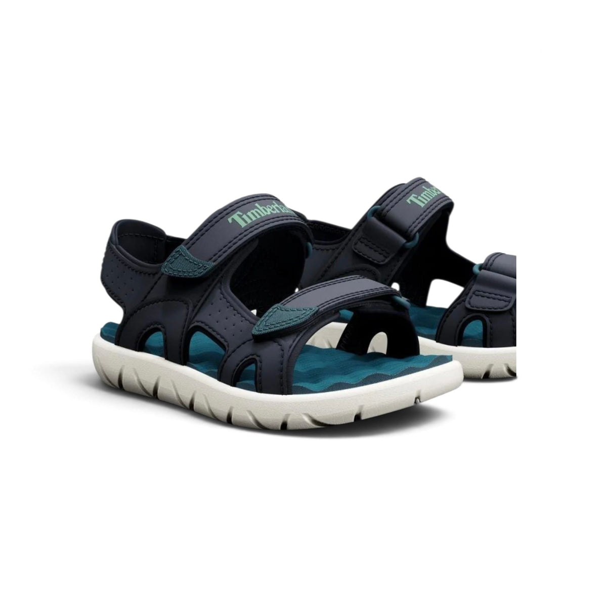 סנדלי בנים Timberland כחולים עם רצועות סקוץ' וכף רגל קלה מסוליה בהירה